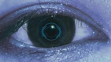 穿透眼睛瞳孔科技线条震撼转场视频视频的预览图